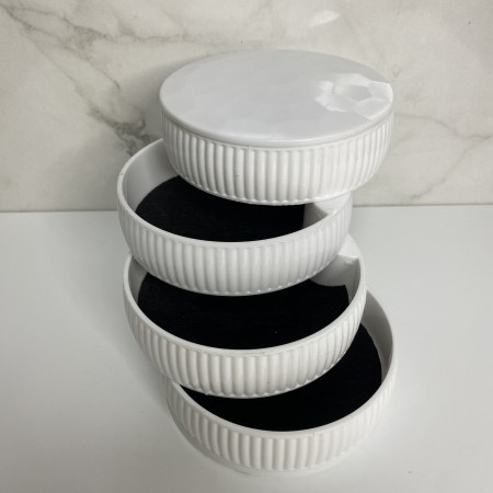 Скринька для зберігання ювелірних виробів та біжутерії 4 відділення Dunya Plastik 07416 біла