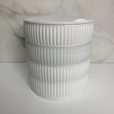 Скринька для зберігання ювелірних виробів та біжутерії 4 відділення Dunya Plastik 07416 біла