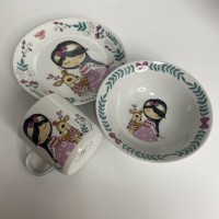 Набір порцелянового дитячого посуду Fairy 3 предмети Limited Edition C679