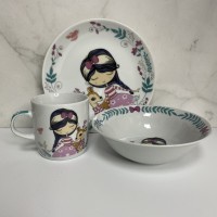Набір порцелянового дитячого посуду Fairy 3 предмети Limited Edition C679