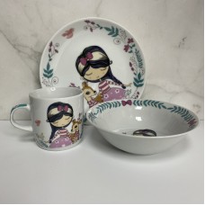 Набір порцелянового дитячого посуду Fairy 3 предмети Limited Edition C679