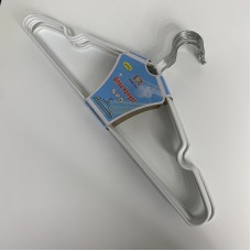 Набір вішаків для одягу метелевих з силіконовим покриттям 10 шт 0855 білий