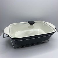 Марміт керамічний прямокутний 34 см 2,2 л з металевою підставкою Maestro MR-11361-73