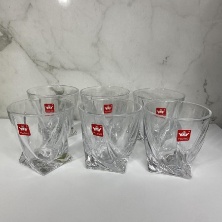Набір склянок Quadro 6 шт 340 мл Yujing GlassWare 2772/3701