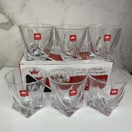 Набір склянок Quadro 6 шт 340 мл Yujing GlassWare 2772/3701
