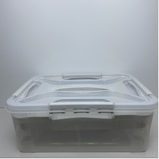 Органайзер універсальний з вкладом Аптечка 10 л Полімербит ПБ-638/666-10-2 прозорий з світло-сірим