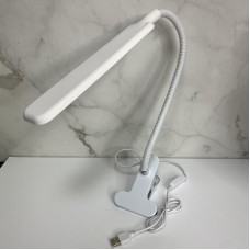 Настільна лампа світлодіодна з прищепкою гнучка A-Plus XSD-206 біла