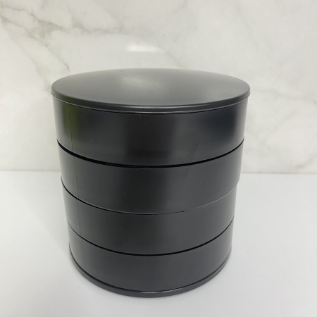 Скринька для зберігання ювелірних виробів та біжутерії чорна 4 відділення A-Plus 546687