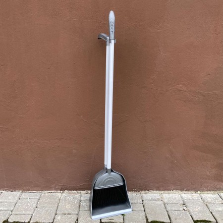 Совок зі щіткою сірий з білим 419 Y