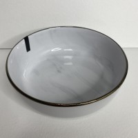 Тарілка супова керамічна 19 см Ardesto Marmo AR2919MRBW білий мармур