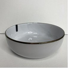 Тарілка супова керамічна 19 см Ardesto Marmo AR2919MRBW білий мармур