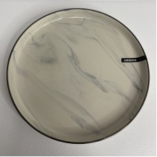 Тарілка обідня керамічна 27 см Ardesto Marmo AR2927MRB бежевий мармур