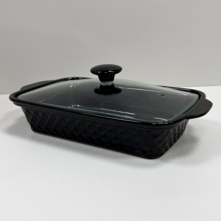 Марміт керамічний на металевій підставці 1,4 л 30,5х17,5х6 см Kamille KM-6420 чорний