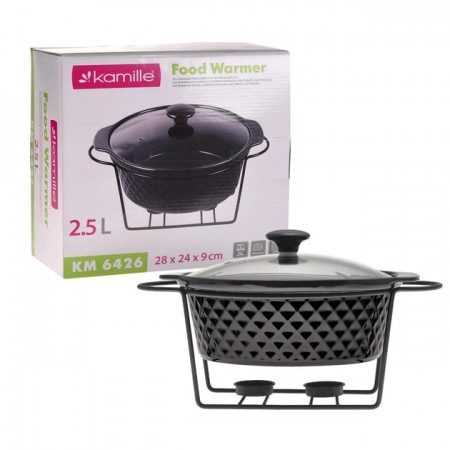 Марміт керамічний на металевій підставці 2,5 л 28*24*9 см Kamille KM-6426