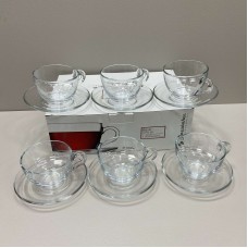 Сервіз чайний 200 мл 12 предметів скляний Pasabahce Basic 97948