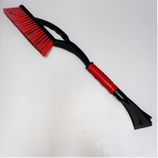 Щітка зі скребком автомобільна  для снігу та льоду 57,5 см Ucsan Plastik 2310 червона