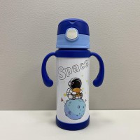 Термос-поїлка дитячий з ручками 350 мл Space Stenson MT-3451 синій з білим