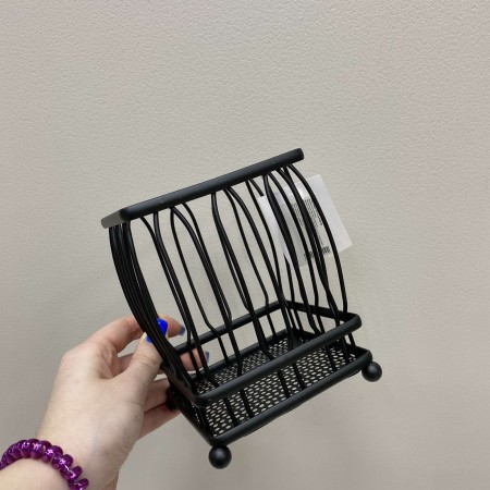 Підставка для кухонних аксесуарів h - 14,5 см, d - 11 см Stenson R88706 чорна