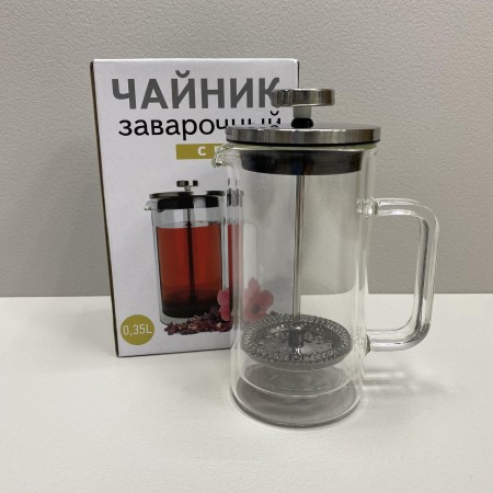 Френч-прес (заварник) скляний 350 мл S&T 9154