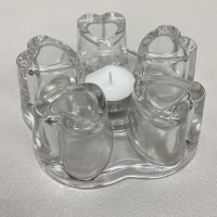 Підставка скляна для підігріву заварника "Серце" Olens 102-499