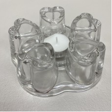 Підставка скляна для підігріву заварника "Серце" Olens 102-499