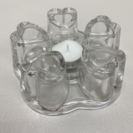 Підставка скляна для підігріву заварника "Серце" Olens 102-499