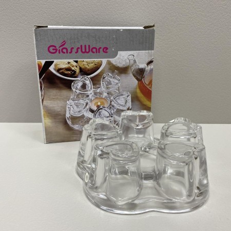 Підставка скляна для підігріву заварника "Серце" Olens 102-499