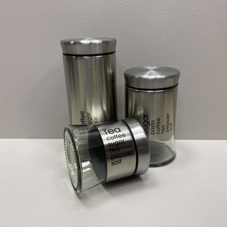 Набір банок для сипучих продуктів 3 предмети Coffee Tea Sugar Frico FRU-126