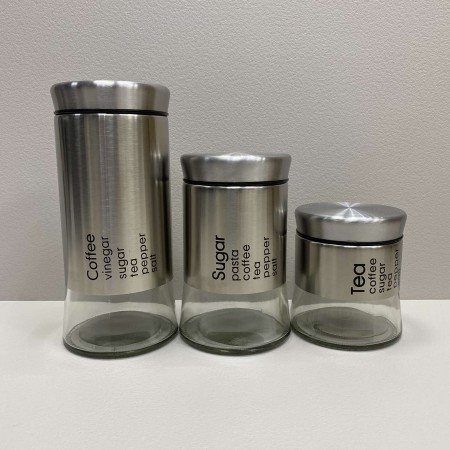 Набір банок для сипучих продуктів 3 предмети Coffee Tea Sugar Frico FRU-126