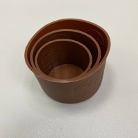 Набір силіконових форм для випічки пасхи с буквами ХВ 3 шт Stenson MH-3823 коричневий