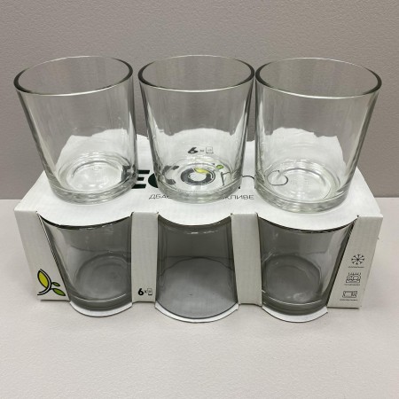 Набір склянок 6 шт 265 мл Ecomo Cone CYL-0265-PLN
