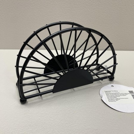 Серветниця металева "Loft" 15*5*9.5 см Stenson R88750 чорна