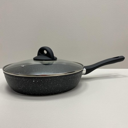 Сковорода алюмінієва з скляною кришкою антипригарне покриття 26 см Edenberg EB-3429