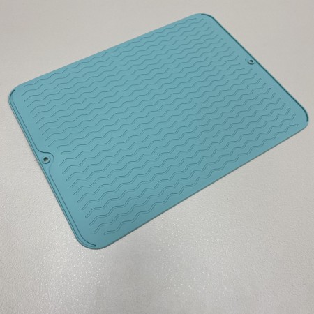 Килимок силіконовий для сушіння посуду 29*39,5 см A-Plus 179BM блакитний