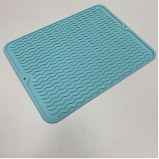 Килимок силіконовий для сушіння посуду 29*39,5 см A-Plus 179BM блакитний