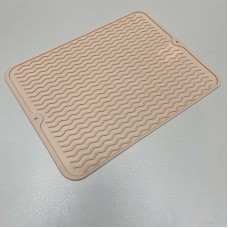 Килимок силіконовий для сушіння посуду 29*39,5 см A-Plus 179BM персиковий