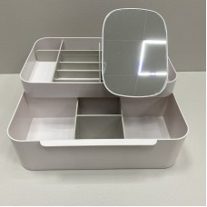 Органайзер для косметики з дзеркалом пластиковий 29,7*18,4*12,1 см A-Plus 75005