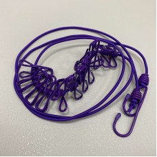 Мотузка для білизни з прищіпками A-Plus 1838 фіолетова