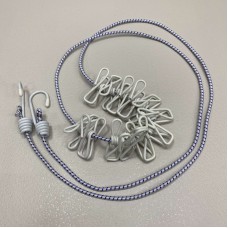 Мотузка для білизни з прищіпками A-Plus 1838 біла з синім