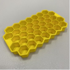 Форма силіконова для льоду, цукерок та желе "Соти" 20,6*12*2,3 см Stenson MH-3017 жовта