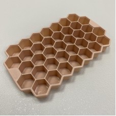 Форма силіконова для льоду, цукерок та желе "Соти" 20,6*12*2,3 см Stenson MH-3017 персикова