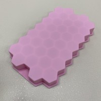 Форма силіконова для льоду, цукерок та желе "Соти" 20,6*12*2,3 см Stenson MH-3017 рожева