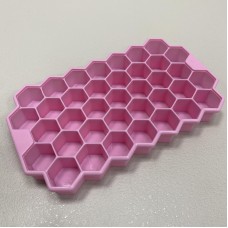 Форма силіконова для льоду, цукерок та желе "Соти" 20,6*12*2,3 см Stenson MH-3017 рожева