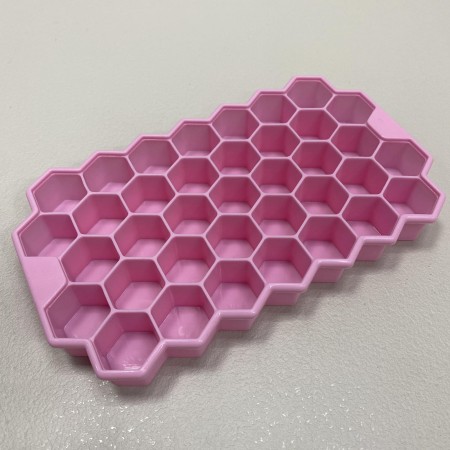 Форма силіконова для льоду, цукерок та желе "Соти" 20,6*12*2,3 см Stenson MH-3017 рожева