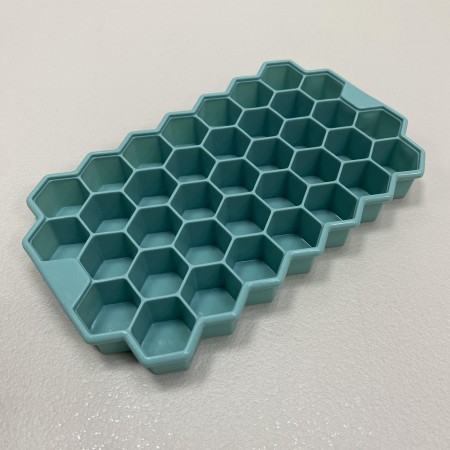 Форма силіконова для льоду, цукерок та желе "Соти" 20,6*12*2,3 см Stenson MH-3017 бірюзова