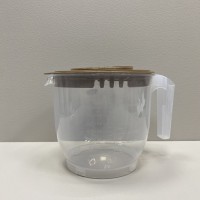 Ємність для змішування з кришкою пластикова 2,2 л Dunya Plastik 10200 прозора з коричневим