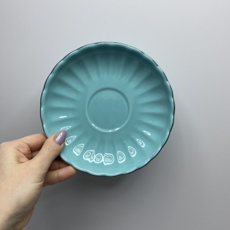 Блюдце керамічне 15 см Stenson YG00932-B Blue