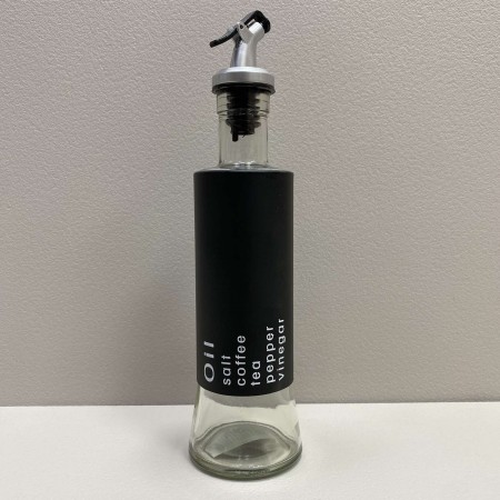 Ємність для олії з дозатором 320 мл A-Plus 952 чорна з прозорим