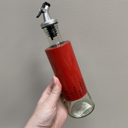 Ємність для олії з дозатором 320 мл A-Plus 952 червона з прозорим