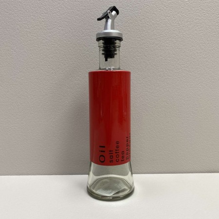 Ємність для олії з дозатором 320 мл A-Plus 952 червона з прозорим